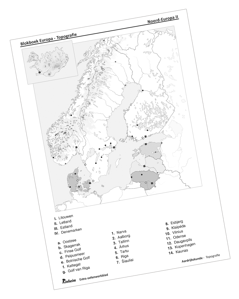 Aardrijkskunde Topografie Europa | Noord-Europa Ii - Educatieve Uitgeverij Kinheim